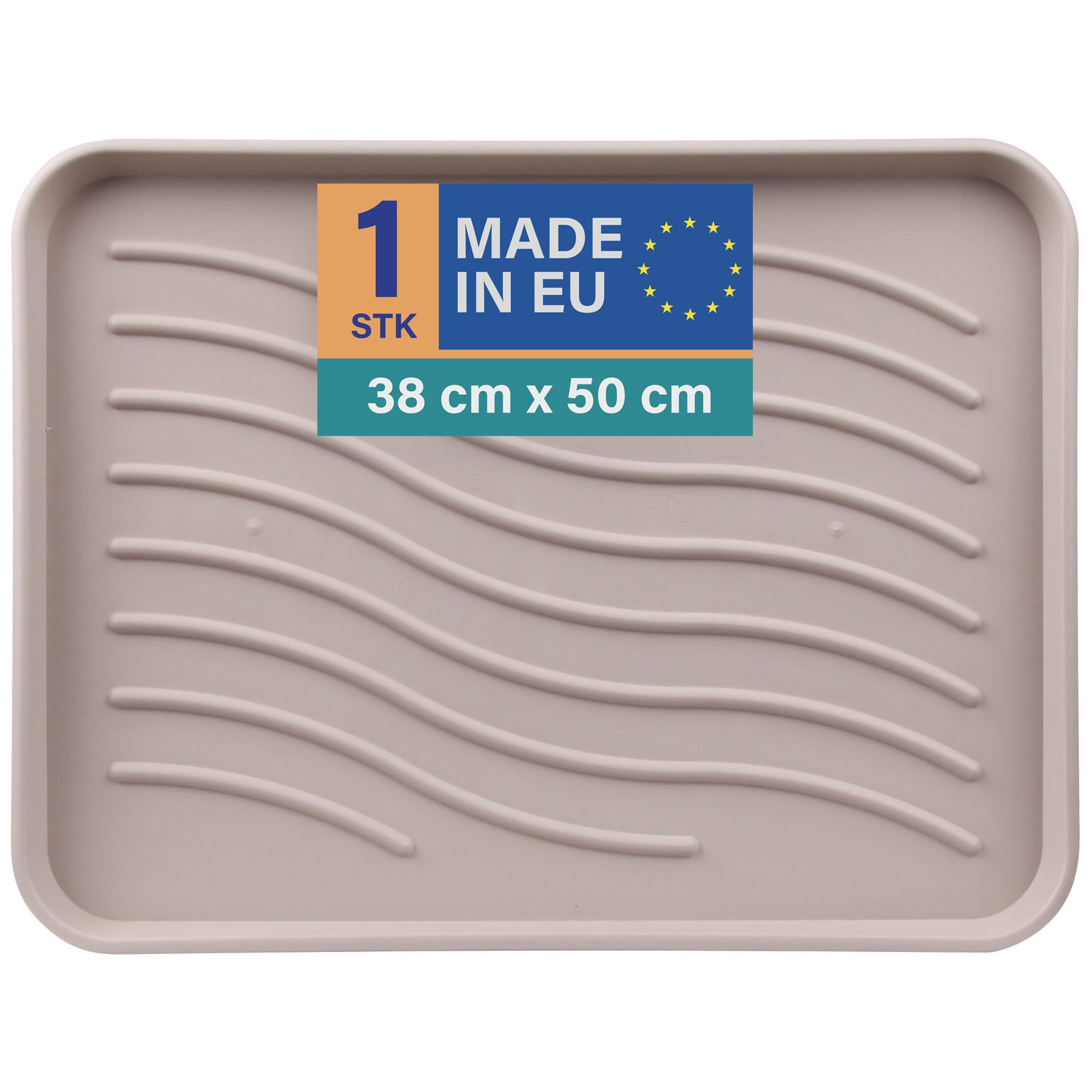 SCHUHABTROPFSCHALE Beige 50x38 cm - Beige, Kunststoff (38/50cm) - Bestlivings