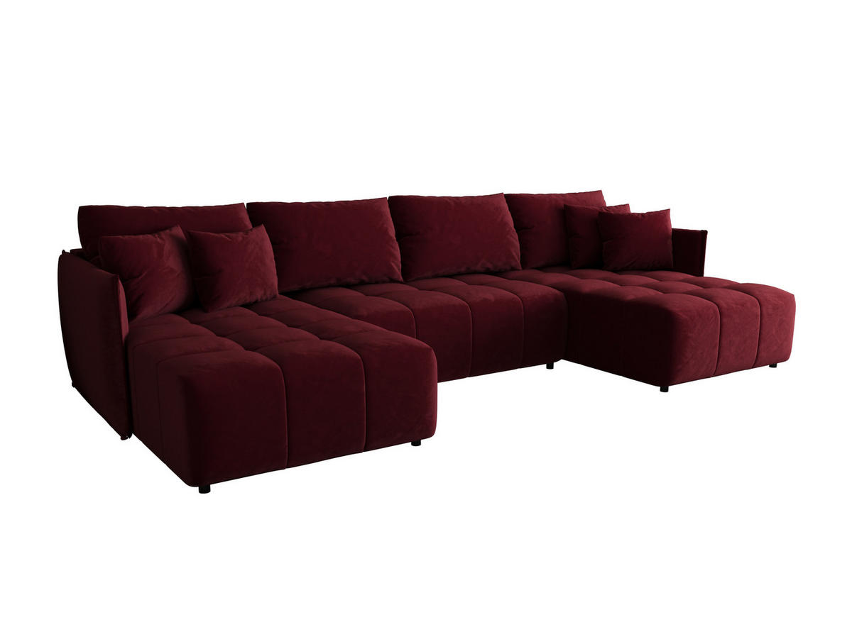 WOHNLANDSCHAFT Onil mit Schlaffunktion - Rot, Textil (342/88/190cm) - SIMKAM Furniture