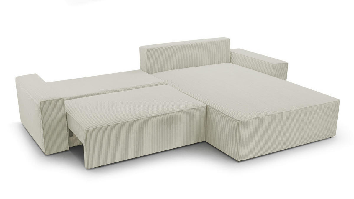ECKSOFA - Denver L - Weiß - Weiß, Holz (290/200cm) - Möblo
