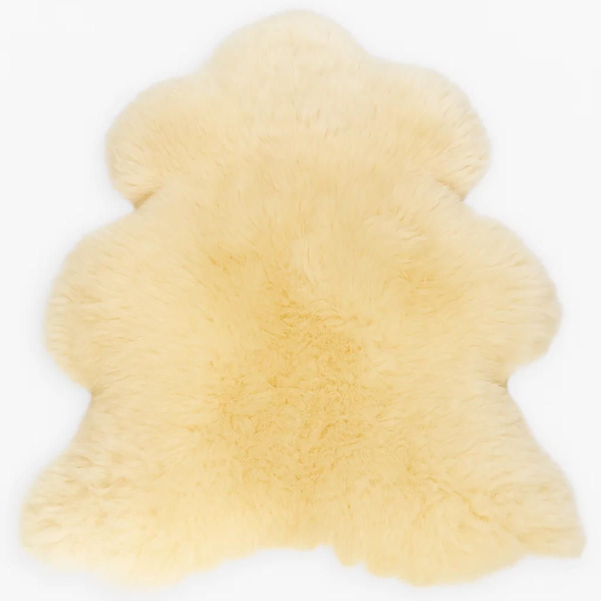 TEPPICH Baby Lammfell medizinisch gegerbt langflorig 110 cm - Beige/Goldfarben, Fell (65/110cm) - Provellus