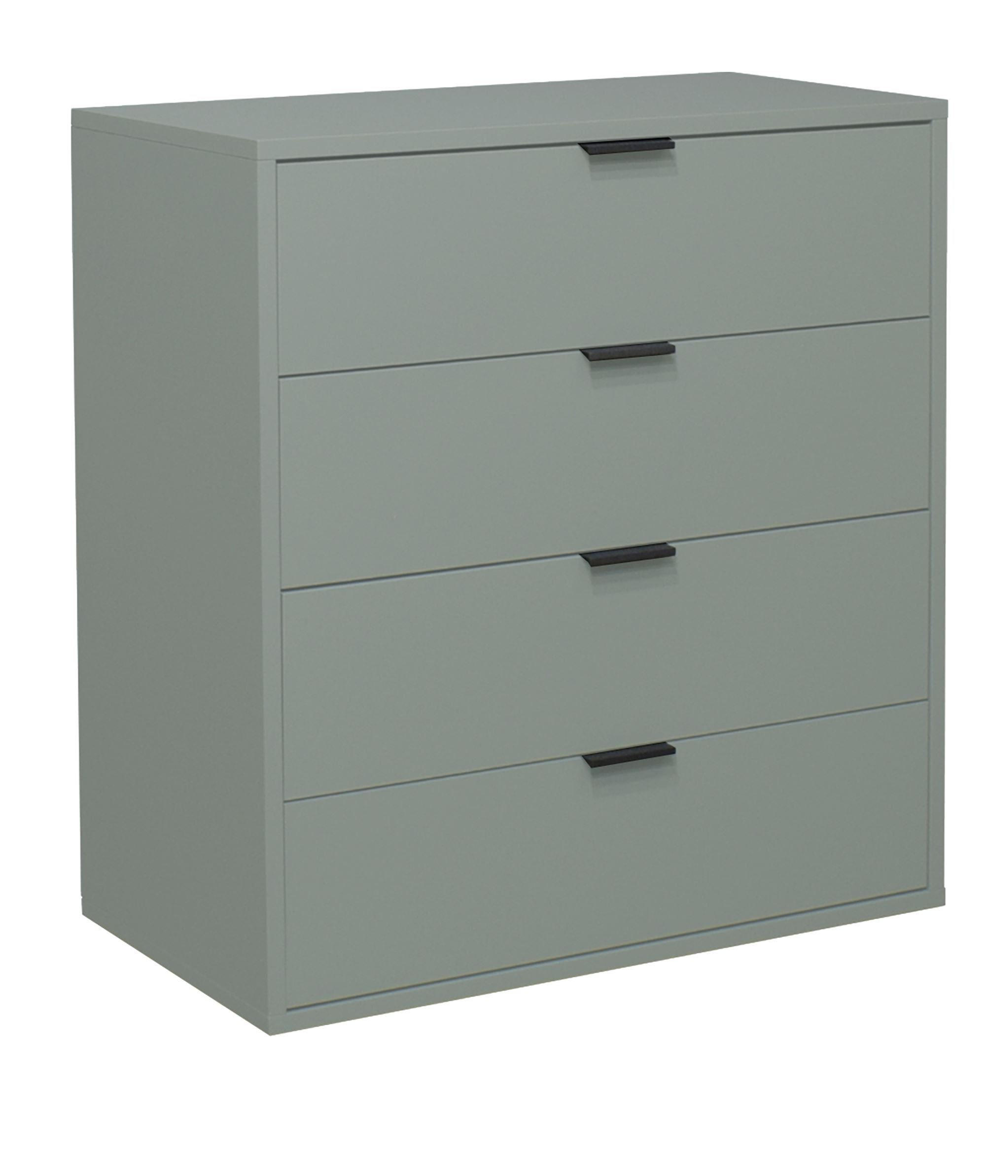 KOMMODE Erna 81x45x87 Pinie Green matt Lack - Grün, Holzwerkstoff (81/87/45cm) - 58aufmkessel