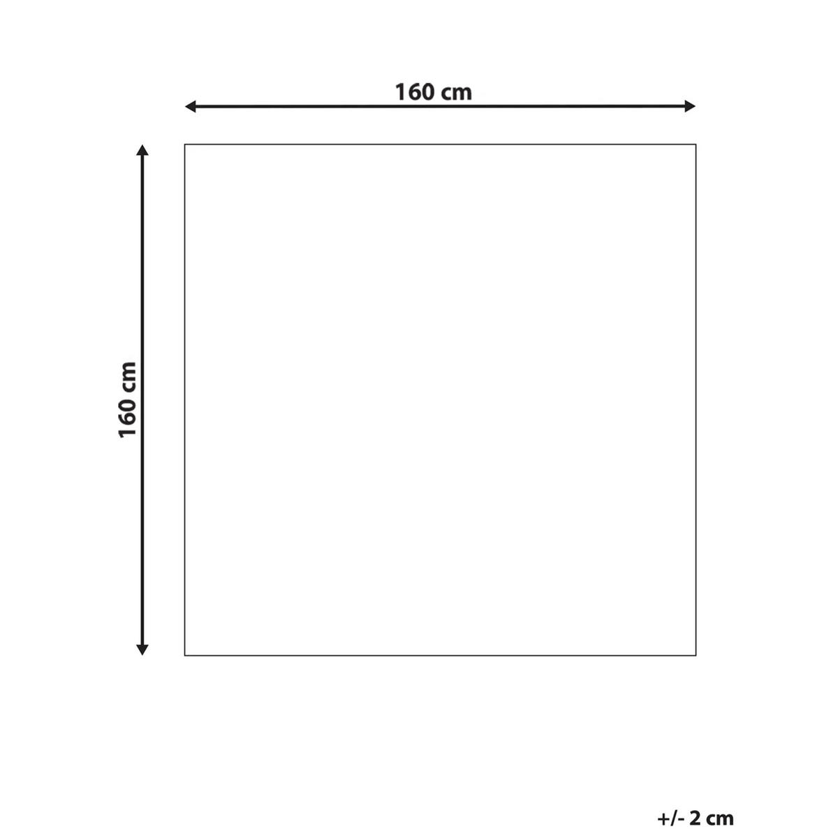 KUNSTFELLTEPPICH Hellgrau 160/160 cm Ontake - Hellgrau/Grau, Kunststoff (160/160cm) - Beliani