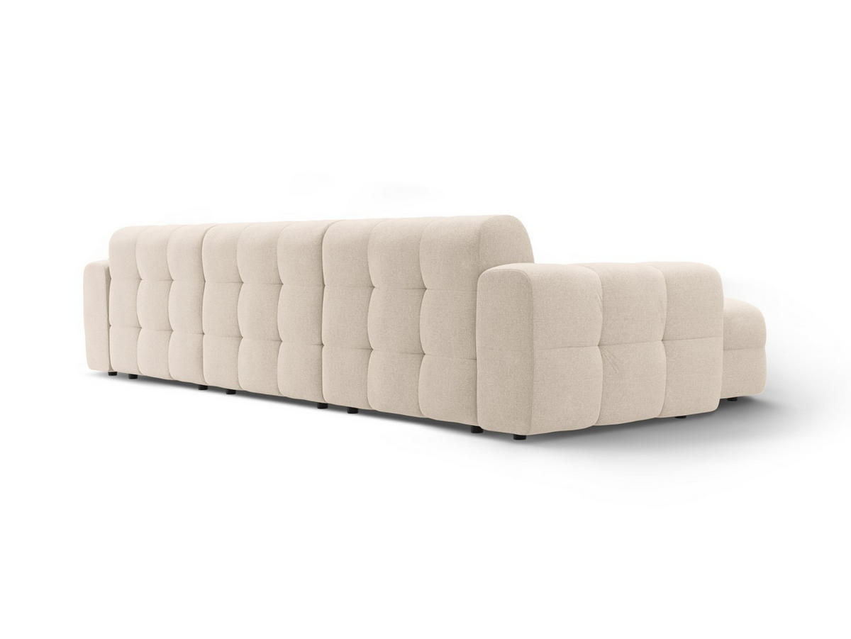 ECKSOFA links Kendal aus strukturiertem Stoff beige 5 Sitzplätze - Beige, Textil (173/357cm) - Micadoni
