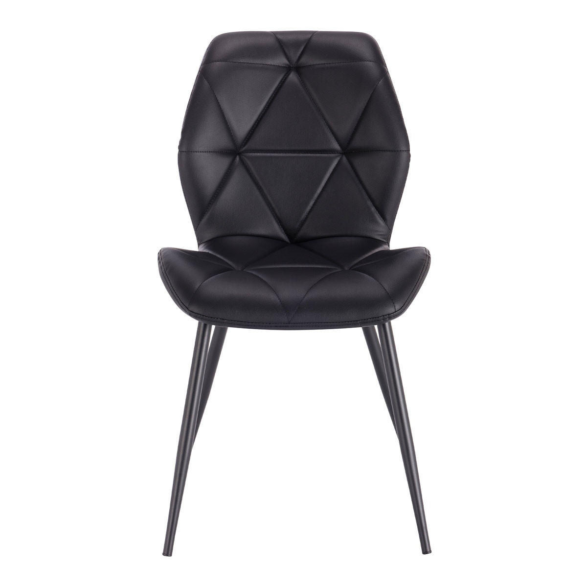 ESSZIMMERSTUHL JAMIE 2er Set Kunstleder Schwarz - Schwarz, Textil (47/84/48cm) - SVITA