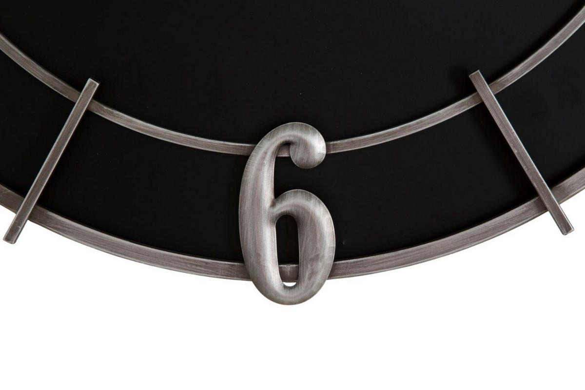 WANDUHR Glam Ø 60 cm - Schwarz, Holzwerkstoff (60/60/4.5cm) - Mauro Ferretti