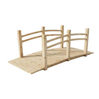 GARTEN-BRÜCKE - Hellbraun, Holz (67/150/55cm) - Relaxdays