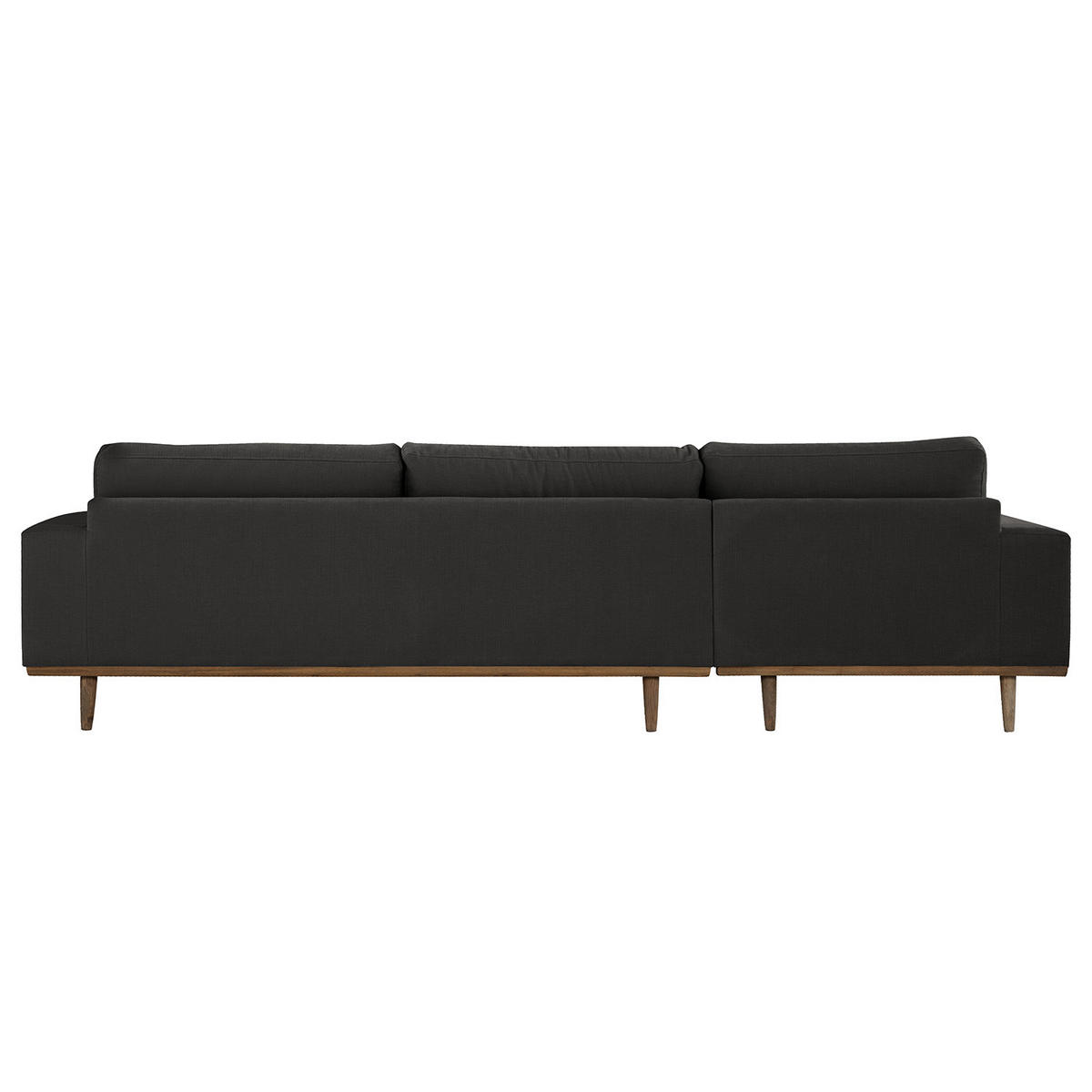 ECKSOFA mit Longchair - Eichefarben/Anthrazit, Naturmaterialien/Eichenholz (281/153cm) - home24