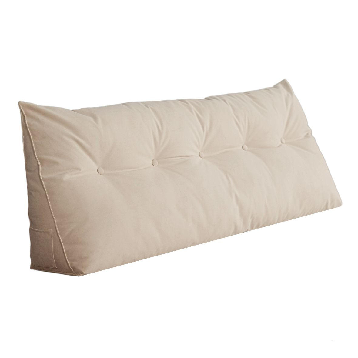 RÜCKENKISSEN Triangel für Bett Beige 160 cm - Beige, Textil (160/27cm) - Visby
