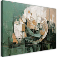 LEINWANDBILD Abstraktion 120x80cm - Grün, Textil (120/80cm) - Feeby