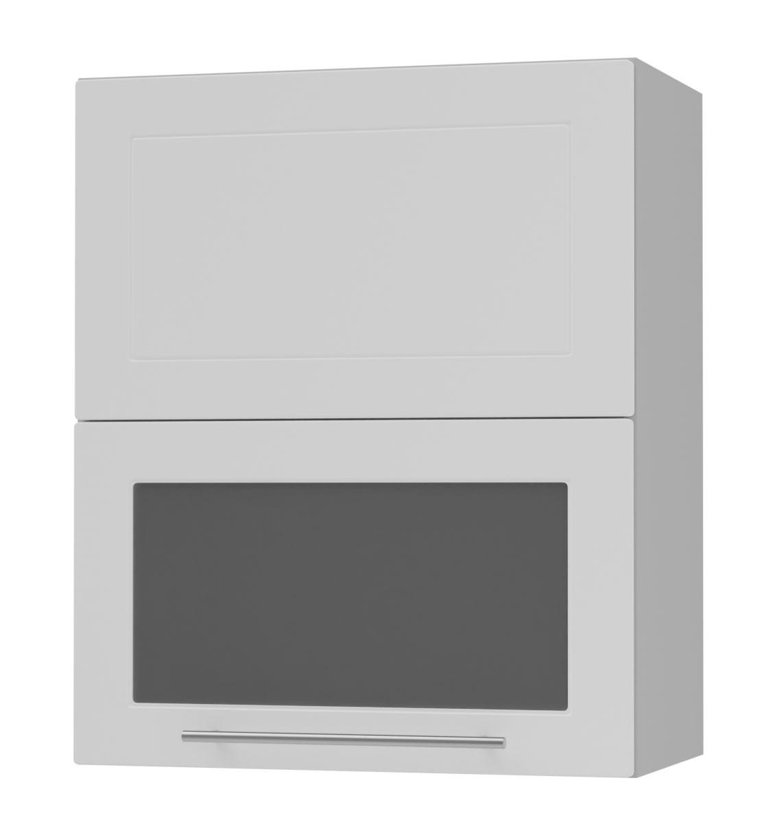 KÜCHENHÄNGESCHRANK Kvantum W8BS/60 Weiß Matt / Grau Matt 60 / 32,5 / 72cm - Weiß/Grau, Holz/Holzwerkstoff (60/72/32.5cm) - Feldmann-Wohnen