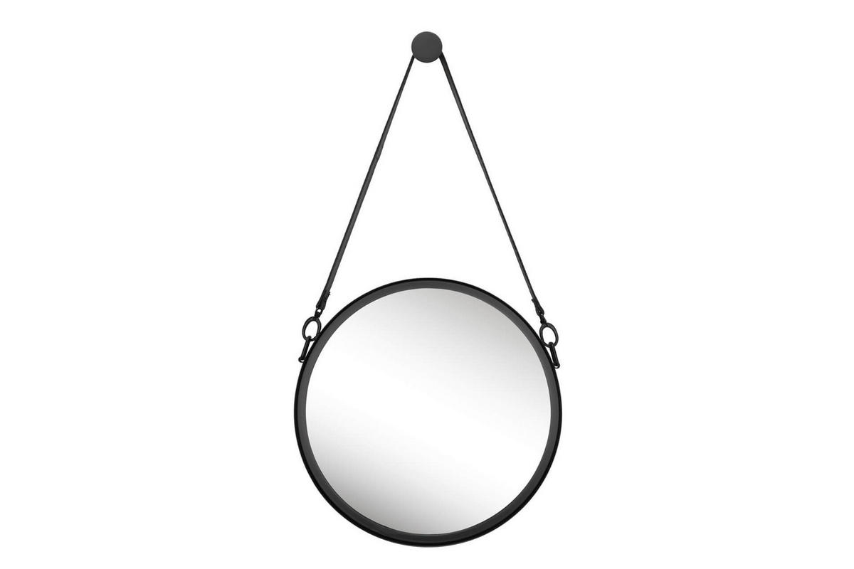 WANDSPIEGEL Schwarz 40/71 cm - Schwarz, Metall (40/70.5/6cm) - KUNSTLOFT