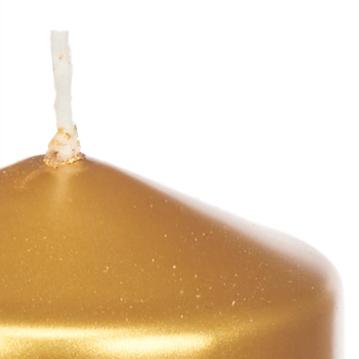 KERZE Zylinder Lunar Ø 7 cm - Goldfarben, Paraffin (7/10/7cm)