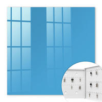 SCHLÜSSELBOX Weiß 30x30 cm – Türöffnung nach rechts - Blaues Wasser - Blau, Metall (30/30/5cm) - TULUP