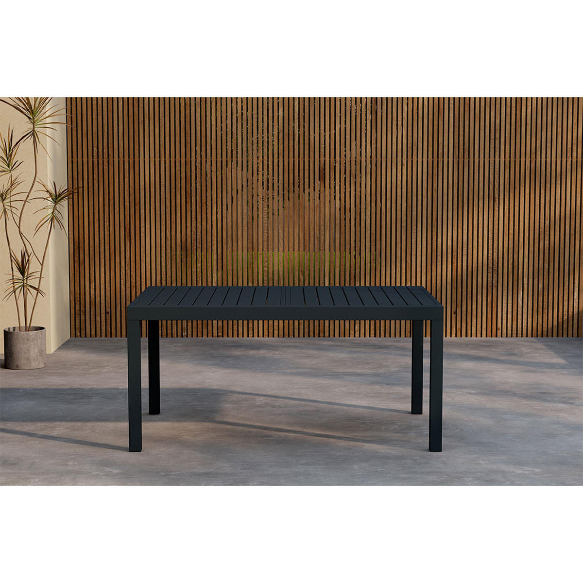 GARTENTISCH, Capo, Schwarz, Metall, 100 x 160 x 75 cm - Schwarz, Metall (160/100/75cm) - ebuy24
