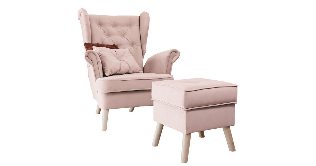 Idohome SESSEL mit Fußhocker Classic, Rosa jetzt nur online XXXLutz.de