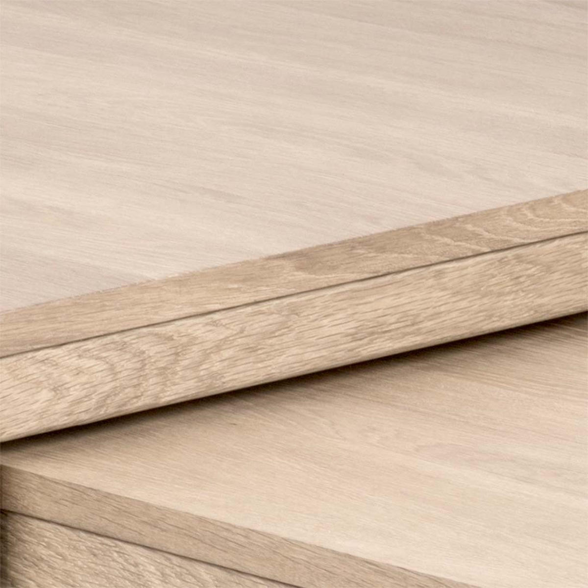 COUCHTISCH 2 stck in massiver Eiche und Eichenfurnier - Eiche Wotan, Holzwerkstoff (70/70/50cm) - ebuy24