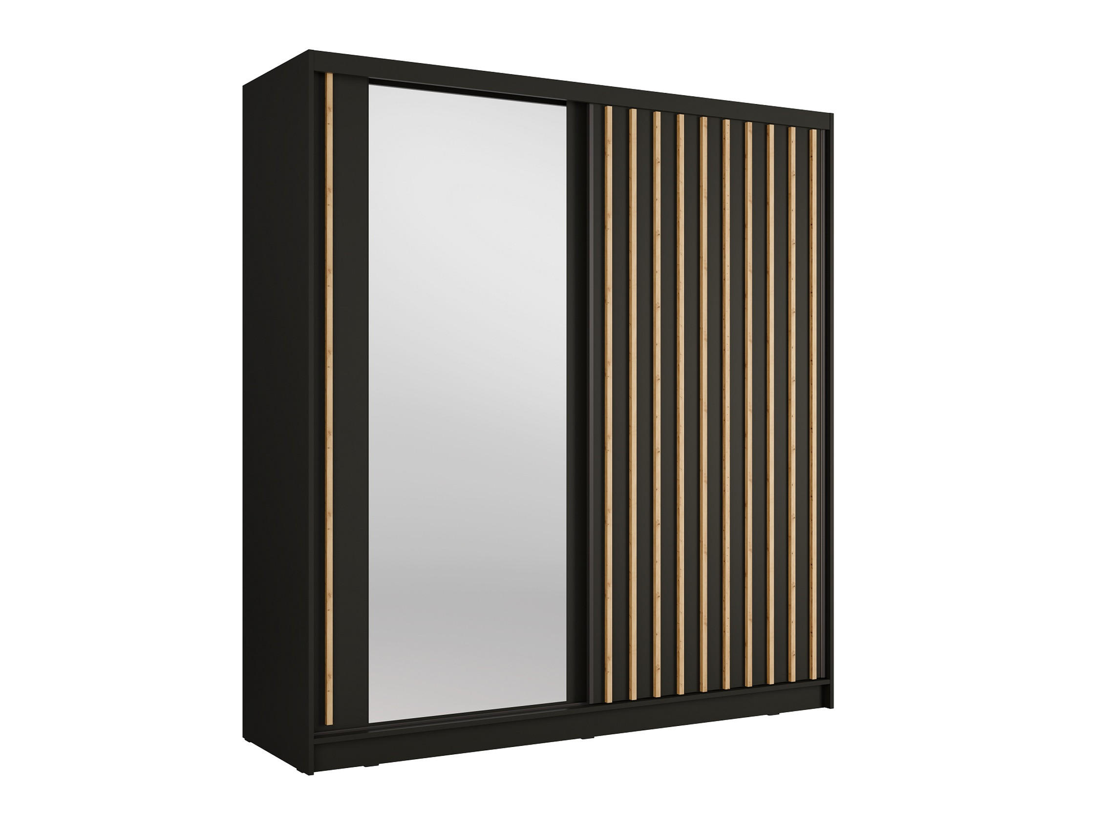 KLEIDERSCHRANK Graphitgrau 205/215/62 - Graphitfarben, Holzwerkstoff (205/215/62cm) - RAUMHIRSCH FURNITURE