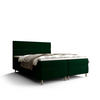BOXBETT FLO mit Matratze H3 und Topper 160x200 Itaka 10 - Dunkelgrün, Holz/Textil (160/200cm) - Bedante