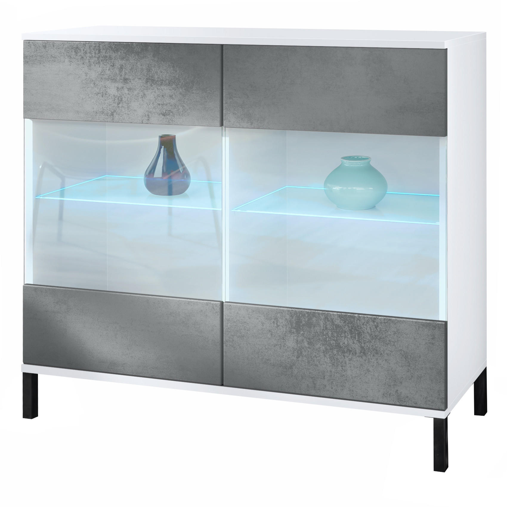 Vladon Kommode Dunkelgrau 92.5x83.5x35 cm