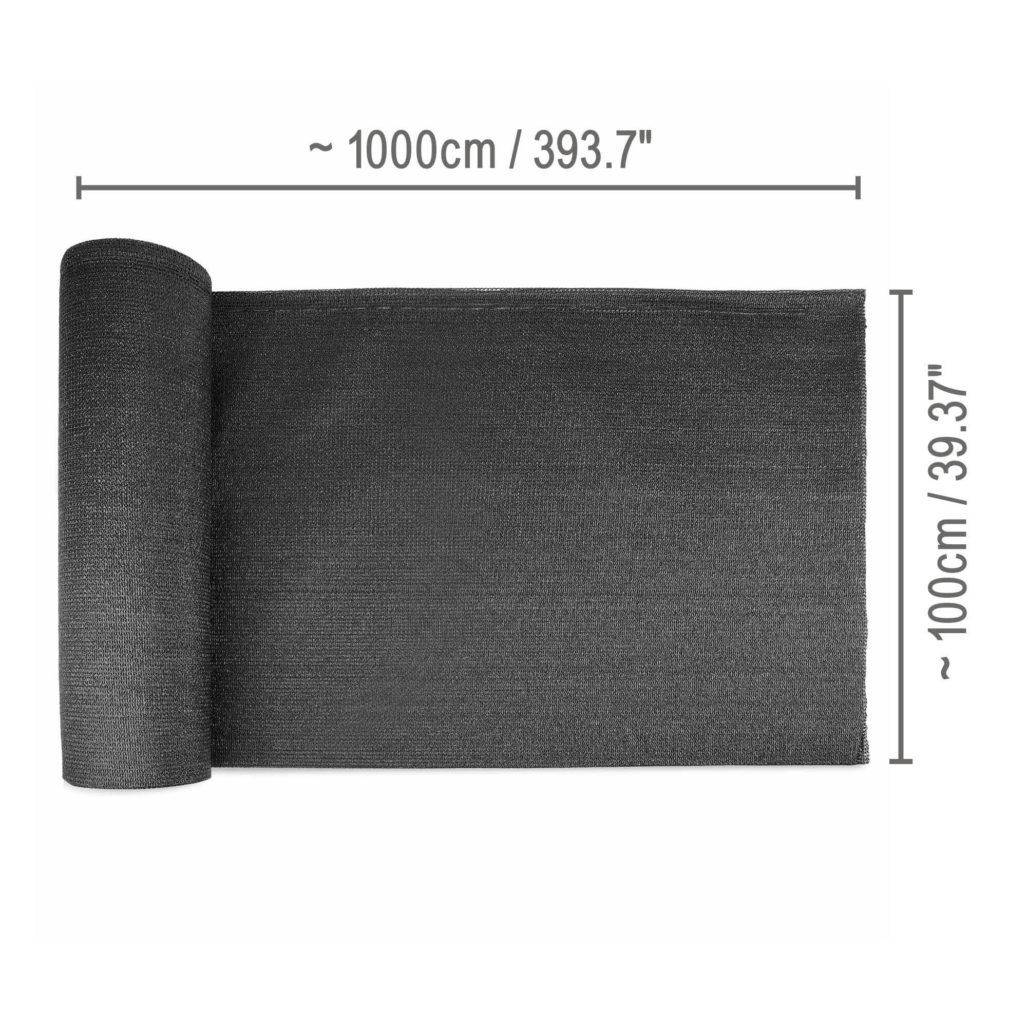 SICHTSCHUTZZAUN SolVision SG80 100/1000 cm Anthrazit - Anthrazit, Kunststoff (1000/100cm) - Sol Royal