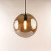 PENDELLEUCHTE Orb Schwarz/Amber Ø 30cm - Schwarz/Orange, Glas (30/30/30cm) - s.luce