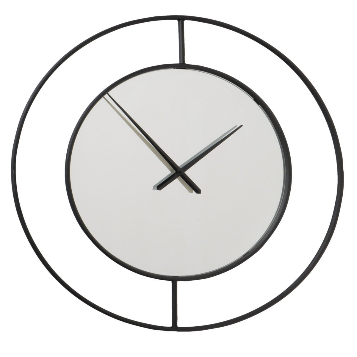 WANDUHR Metall Miranda Ø 90,5 cm - Schwarz, Metall (90.5/90.5/3.5cm) - Boltze Home