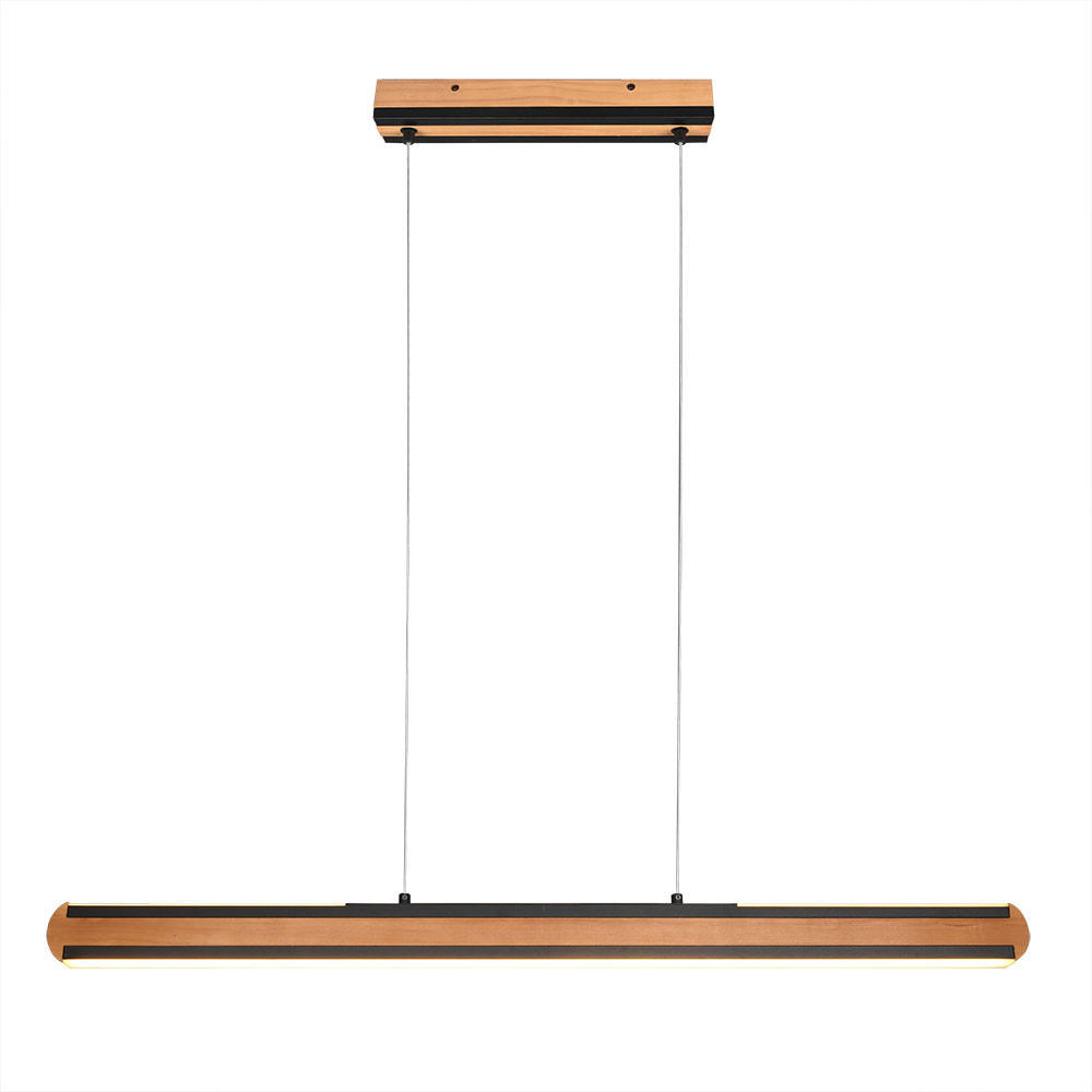 LED HÄNGELEUCHTE Metall Holzoptik Braun - Braun, Holz (6/110/150cm)