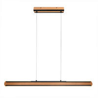 LED HÄNGELEUCHTE Metall Holzoptik Braun - Braun, Holz (6/110/150cm)