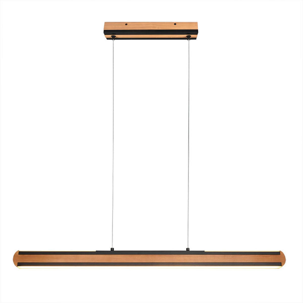 LED HÄNGELEUCHTE Metall Holzoptik Braun - Braun, Holz (6/110/150cm)