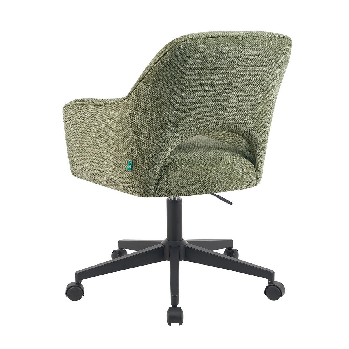 BÜROSTUHL Mika-Ilvy - Schwarz/Grün, Textil/Metall (60/84/65cm) - DUBI Möbel