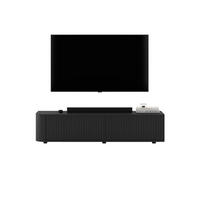 TV komoda Aurora matná čierna 140 cm s nízkymi nožičkami - čierna, kompozitné drevo (140/31/35cm) - Meble Lindner