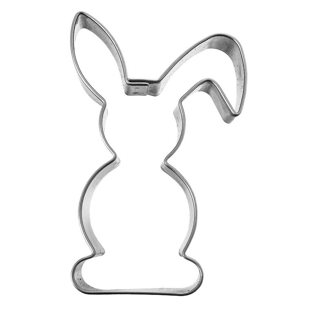 AUSSTECHFORM Häschen 6 cm Silber - Silberfarben, Metall (4/1.7/6cm) - Orion 