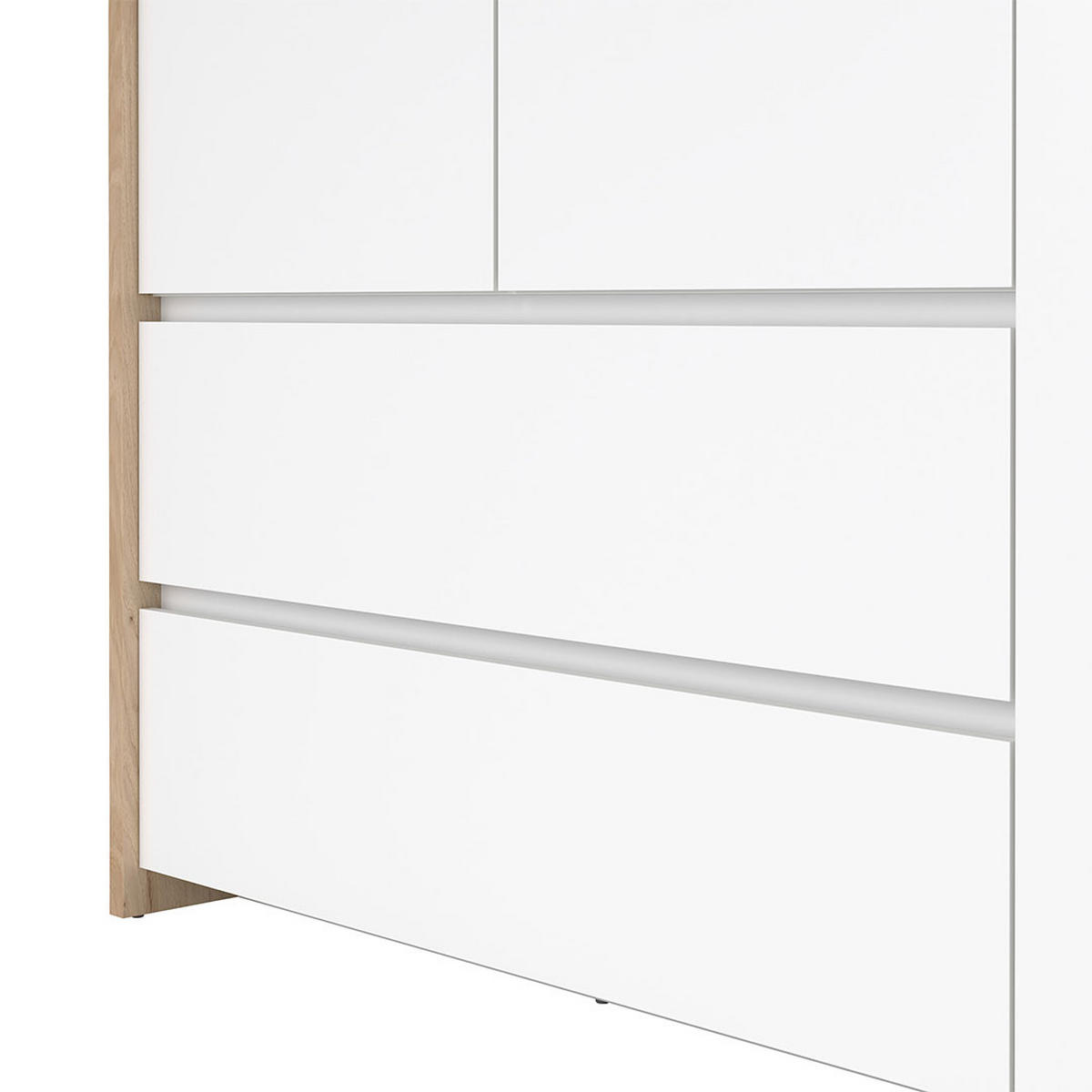 KLEIDERSCHRANK, Next, Weiß, Holzwerkstoff, 149 x 58 x 203 cm - Weiß, Holzwerkstoff (149/203/58cm) - ebuy24