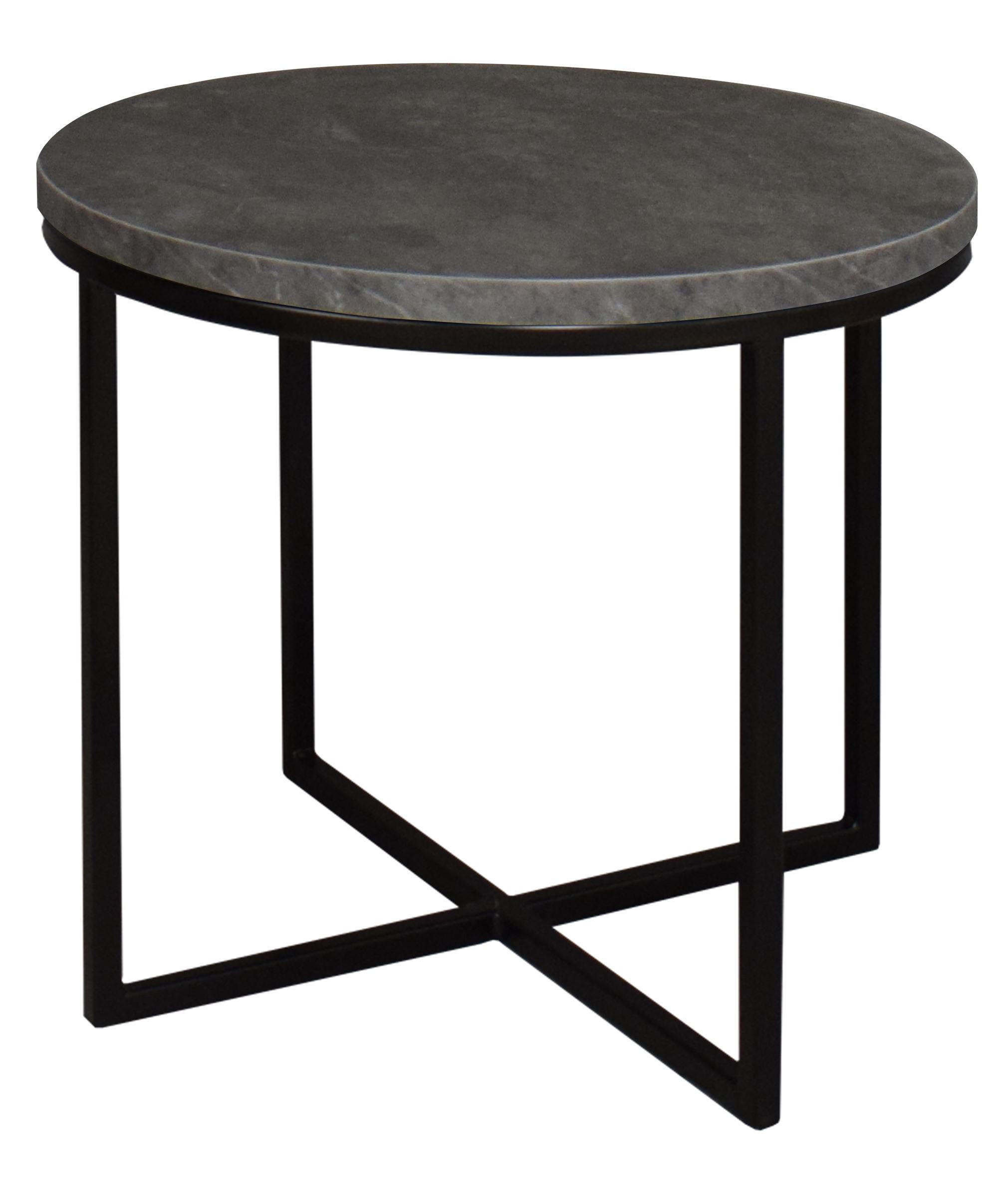 COUCHTISCH Rund Elesa 3 60x51x60 Holzwerkstoff Schwarz/Keramik grau - Schwarz/Grau, Holzwerkstoff (60/60/51cm) - 58aufmkessel