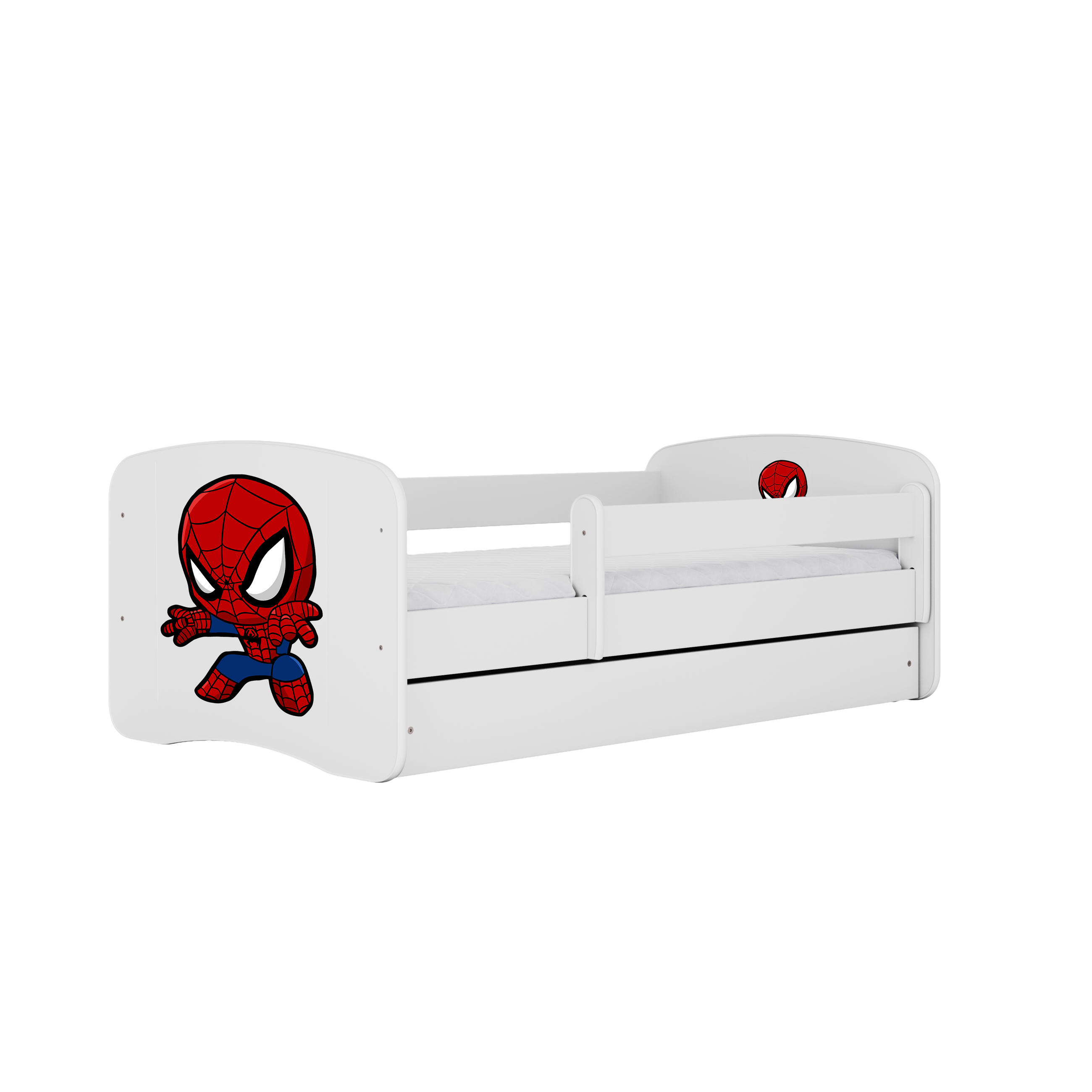 KINDERBETT Spiderman mit Schublade 180/80 90/61/184 - Weiß, Holzwerkstoff (80/180cm) - RAUMHIRSCH FURNITURE