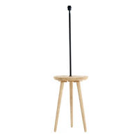 BEISTELLTISCH mit Leuchte Tolfa Braun Ø40/135 cm - Braun, Holz (40/40/135cm) - Light & Living