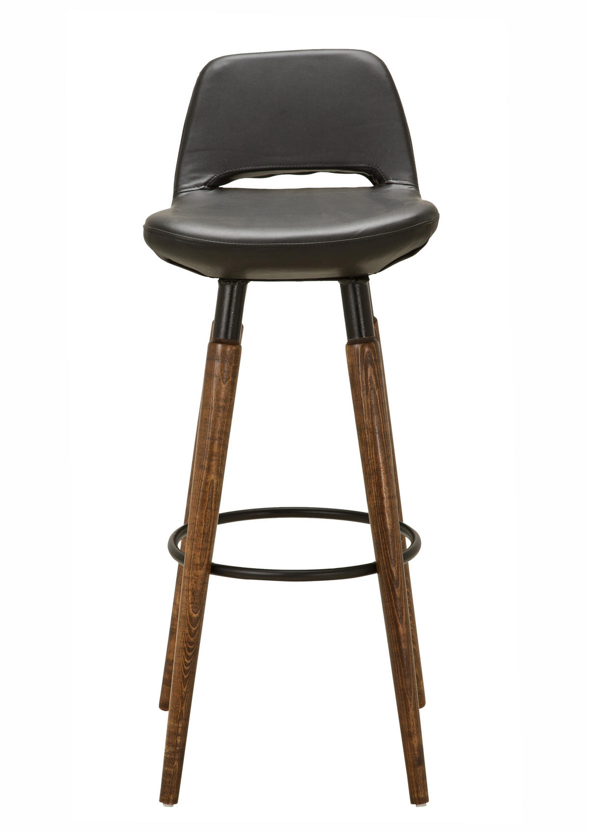 BARHOCKER BRONX mit Holzbeinen - Schwarz, Holz/Textil (41.5/100/41.5cm) - Stuhlmann