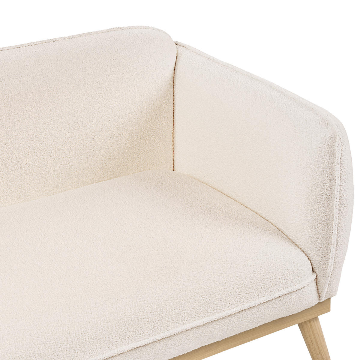 3-SITZER-SOFA Bouclé Hellbeige Ljung - Hellbraun, Textil (210/82/82cm) - Beliani