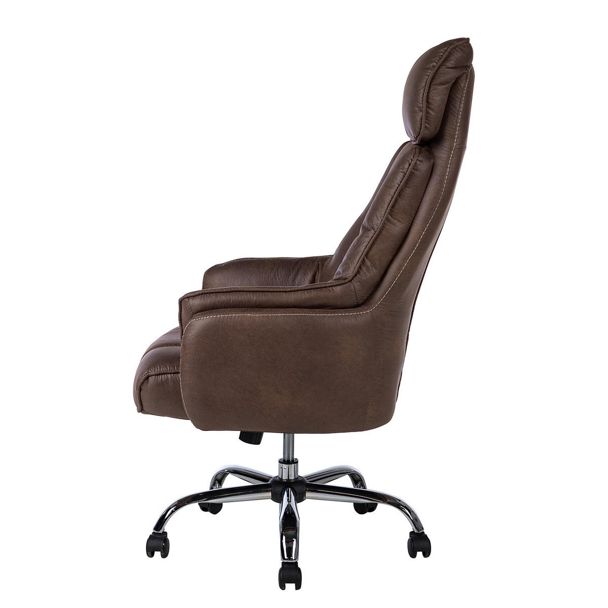 BÜROSTUHL - Microfaser / Nylon - Braun / Schwarz - Braun, Kunststoff/Textil (71/115/84cm) - home24