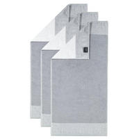 HANDTUCH Unisex Luxury Home Two-Tone Grau 3er Pack Baumwolle - Grau, Textil (100/50cm) - Cawoe