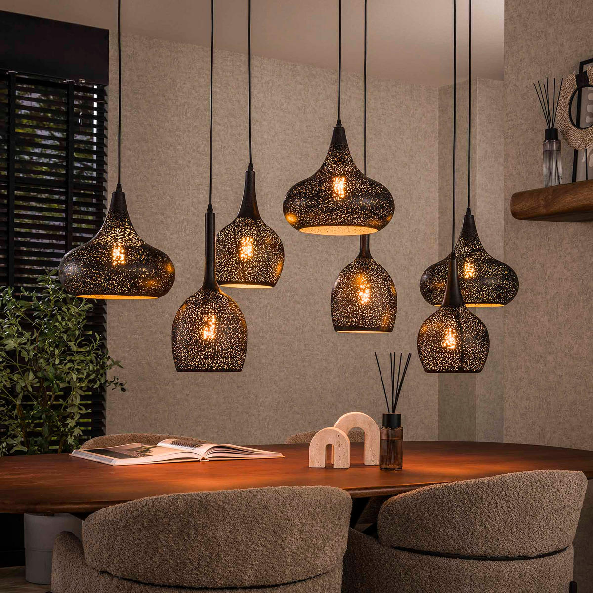 HÄNGELEUCHTE Zip Schwarz 50/135/150 cm - Schwarz, Metall (50/135/150cm) - Hoyz Collection