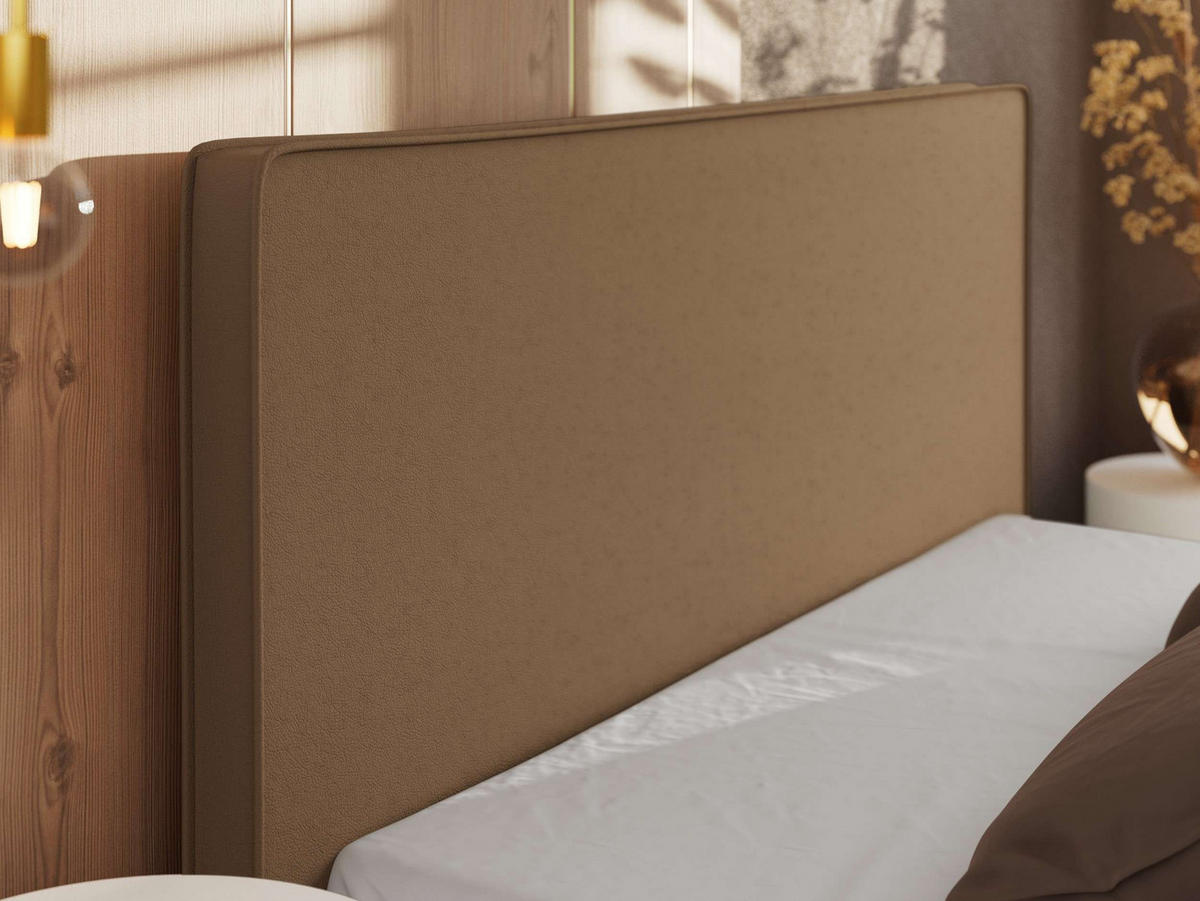 POLSTERBETT CORIVO CLASSIC 180/200 - Braun Kunstleder - Multipocket-Matratze - Schwarz/Braun, Kunststoff/Textil (180/200cm) - MKS