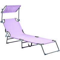 SONNENLIEGE Violett Foligno - Violett, Metall (58/24/201cm)