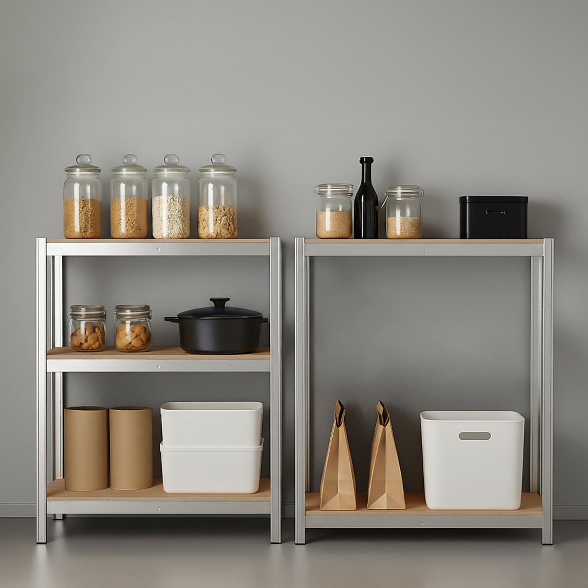 SCHWERLASTREGAL - Multicolor, Holzwerkstoff/Kunststoff (100/180/60cm) - Relaxdays