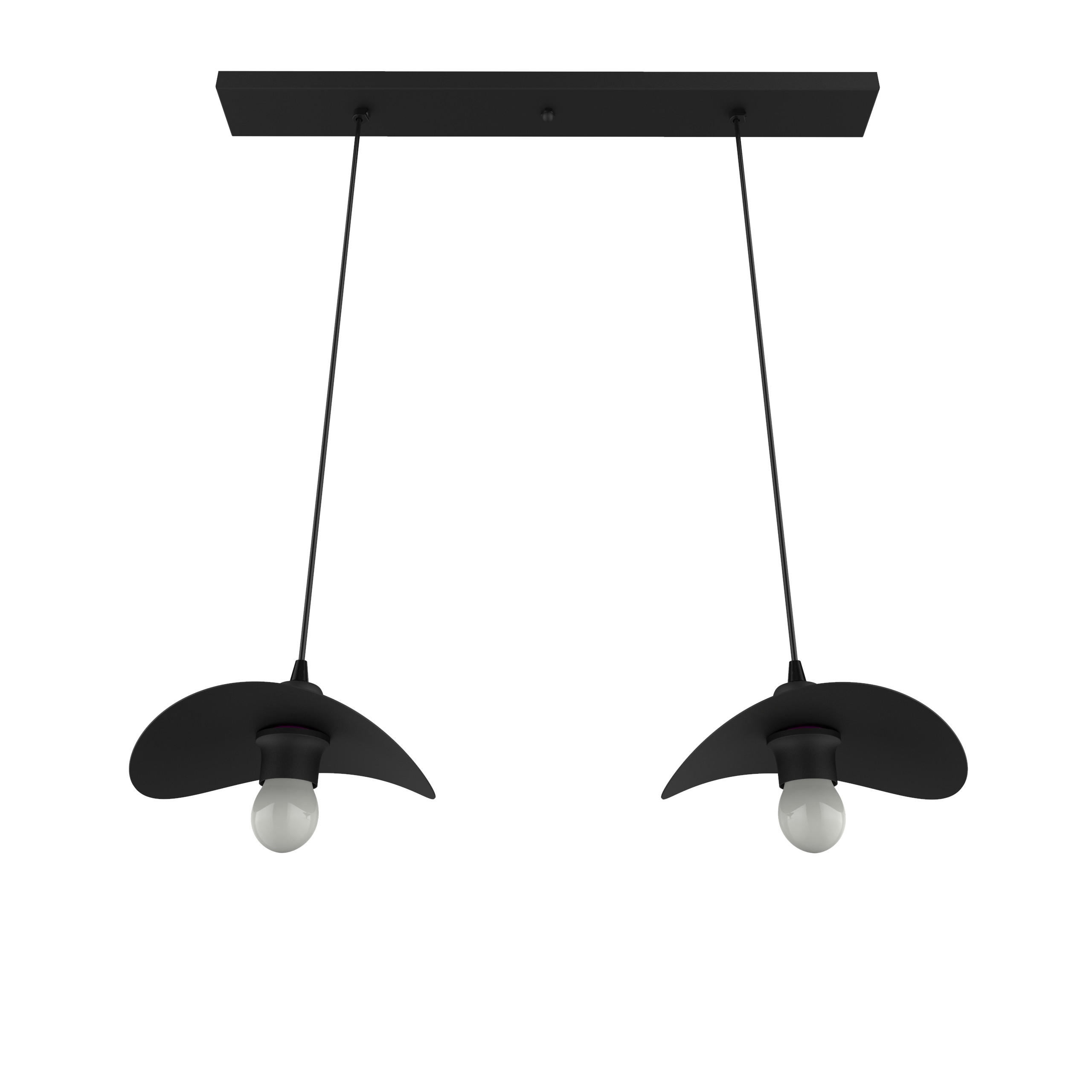 Lumicom Hängeleuchte Schwarz 30x120x25 cm