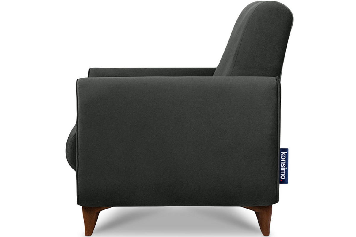 SESSEL GUSTAVO mit Armlehnen, Grau - Anthrazit/Braun, Holz/Holzwerkstoff (83/95/92cm) - KONSIMO®