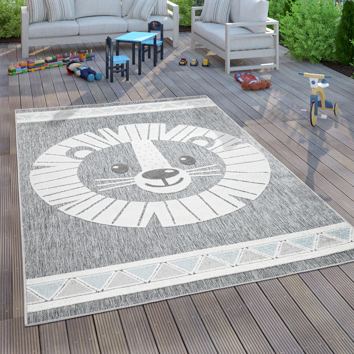 KINDERTEPPICH 160/220 cm Tweet 467 - Grau, Textil (160/220cm) - Paco Home