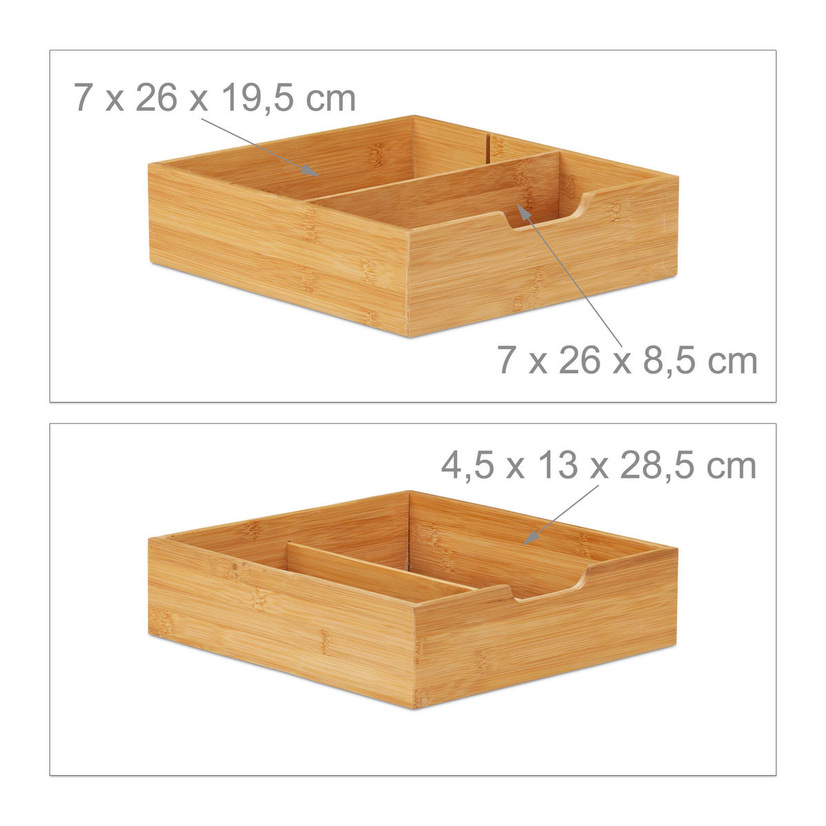 SCHUBLADENBOX - Hellbraun, Holz (31/30/18cm) - Relaxdays