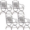 GARTENSTUHL 4er Set Metall bronze - Bronzefarben, Metall (56/92/53cm) - CLP