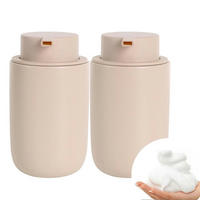 SCHAUMSEIFENSPENDER Keramik Khaki 350 ml - Beige, Keramik (8/14/8cm)
